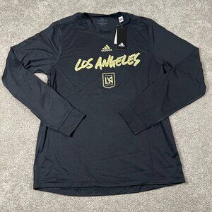 Adidas Mens M Black Los Angeles Football Club Soccer Long Sleeve Creator Tee NWT